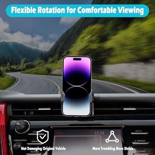 Toyota Camry 2021-2024 Phone Holder – Secure 360-Degree Rotation Mount for 4.7-7 Inch Devices, Thick Case Compatible, Effortless Installation for Ultimate Driving Convenience
