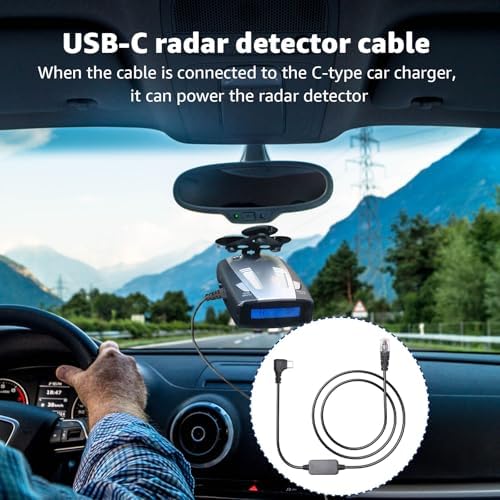 USB-C to RJ11 Power Cable for Radar Detectors – 3.3 ft Premium Fast Charging Cord for Escort MAX360, Uniden R1/R3/R7, Beltronics, Cobra & Radenso – Reliable, Durable Power Solution for Effortless Device Connectivity