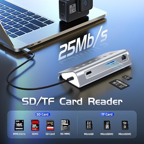 Unleash Your Potential with the INTPW 9-in-1 USB C Hub: High-Speed 4 K HDMI Adapter, 100 W PD Charging, Dual USB-A Ports & SD/TF Card Slots – Perfect for Mac Book Pro, i Pad Pro, i Phone 15/16 & More – Elevate Productivity and Connectivity on the Go
