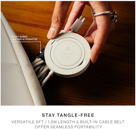 Native Union Snap Stand Magnetic Wireless Charger – Qi2 Certified & Mag Safe Compatible Fast Charging Station for i Phone 16/15/14/13 & Qi Devices – 15 W Power, Ergonomic Design, and Stylish Sandstone Finish for Seamless Use