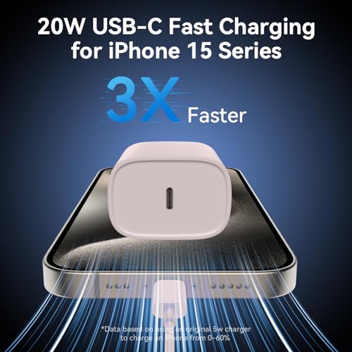 Experience Rapid Power Revitalization with the 20 W USB-C Fast Charger for i Phone 15 Pro Max – Complete with 6.6 FT Robust Cable for Ultimate Flexibility and Compatibility with i Pad Pro – Your Ideal On-the-Go Charging Solution with Enhanced Safety Features and Efficient Energy Delivery.