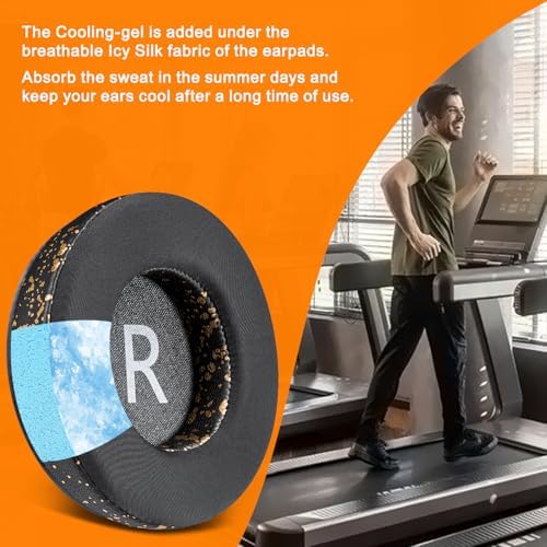 Transform your JBL Synchros with SOULWIT Snow Leopard Cooling Gel Earpads – Ultimate Upgrade for E50, E50 BT, S500, S700 Wireless Headphones – Unmatched Noise Isolation and Comfort for Extended Listening Adventures