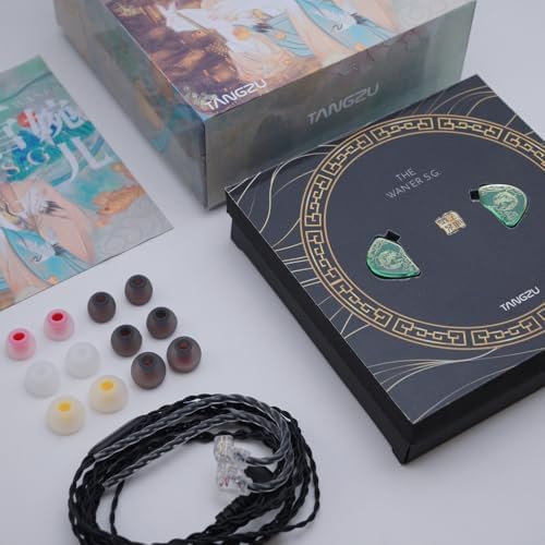 FAAEAL TANGZU Wan’er S.G Hi-Fi Earbuds – Premium Audiophile In-Ear Monitors Featuring 10 mm Dynamic Drivers for Enhanced Audio Clarity, Ergonomic Comfort Fit, Detachable 2-Pin Cable for Customization, Stylish Mixed Color Design, and Integrated Microphone for Effortless Hands-Free Calls and Versatile Listening Experiences
