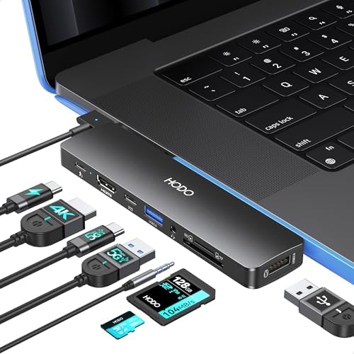 Unlock Your Mac Book’s Full Potential with the Premium 8-in-2 USB C Hub HDMI Adapter – Ultimate Thunderbolt 3 & 10 G USB Data Ports, Stunning 4 K Output, and Sleek Compact Design for 2018-2025 Mac Book Pro & Air Models – Effortless Connectivity, Fast Transfers, and Seamless Streaming for Professionals on the Go!