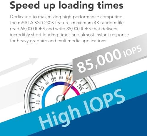 Transcend 256 GB m SATA SSD – Ultra-Fast Internal Solid State Drive with 530 MB/s Read Speed for Seamless Performance in Ultrabooks, Desktops, and Tablets – Advanced 3 D TLC NAND with DRAM Cache and LDPC Error Correction for Maximum Reliability and Efficiency