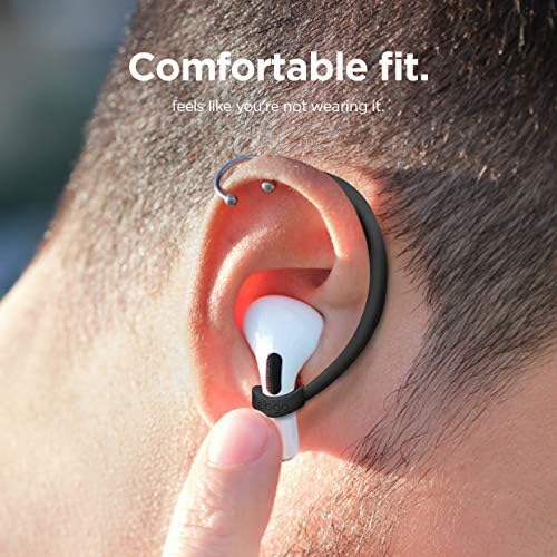 elago Ergonomic Ear Hooks for All Air Pods Models – Jean Indigo – Anti-Slip Design for Secure Fit and Enhanced Comfort – Perfect Earbud Accessories for Music, Calls, and Active Lifestyles – US Patent Registered for Superior Quality and Durability