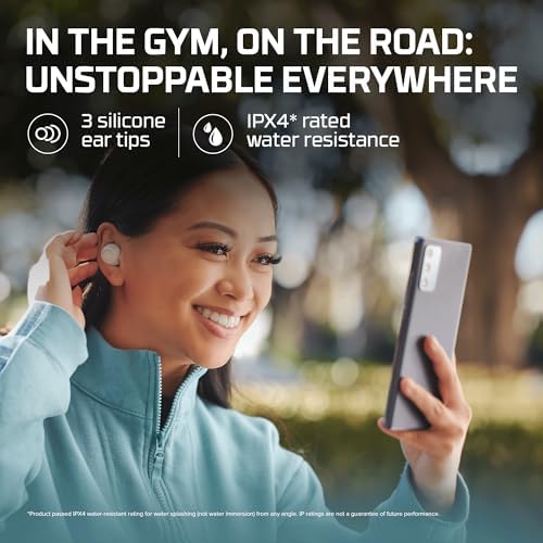 Hyper X Cirro Buds Pro: Premium True Wireless Earbuds with Active Noise Cancellation, Low Latency Gaming, and Bluetooth 5.2 – Versatile IPX4 Sweat-Resistant Design for PC, Nintendo Switch, and Mobile Use – Fast Charging and Ambient Sound Mode for Ultimate Audio Experience