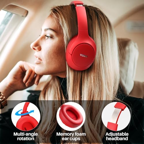 TOZO HT2 Wireless Over-Ear Headphones with Superior Active Noise Cancellation – Immerse in 60-Hour Playtime, Personalized Hi-Res Audio with Custom EQ, and Rich Deep Bass – Luxurious Khaki Design for Home, Office, and Travel Enthusiasts Seeking Unmatched Comfort and Sound Quality