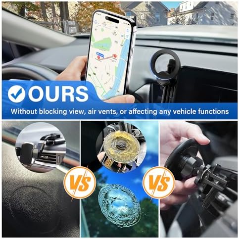 Custom-Fit 360-Degree Rotation Car Phone Holder for Toyota Corolla 2019-2025 & Corolla Cross 2022-2025 – Hands-Free Cell Phone Cradle with 8-Inch Screen Compatibility – Elevate Driving Safety and Convenience with Sturdy, Easy-Install Mount