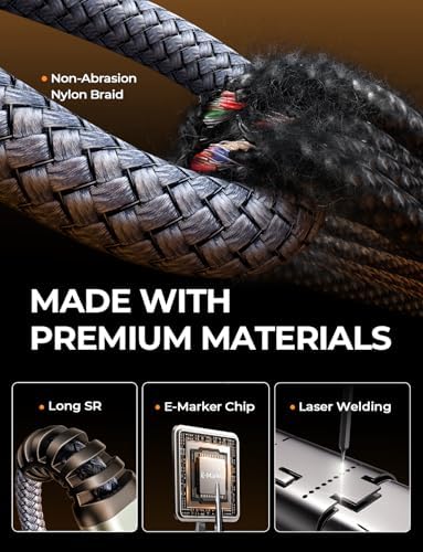 Maximize Your Connectivity with AINOPE 10 FT USB C Extension Cable – 20 Gbps Data Transfer & 240 W Charging Power, Ideal for i Phone 16 Pro Max, PSVR2, Mac Book Air M2 Pro, and More – Stylish Blue Design for Enhanced Flexibility and Performance