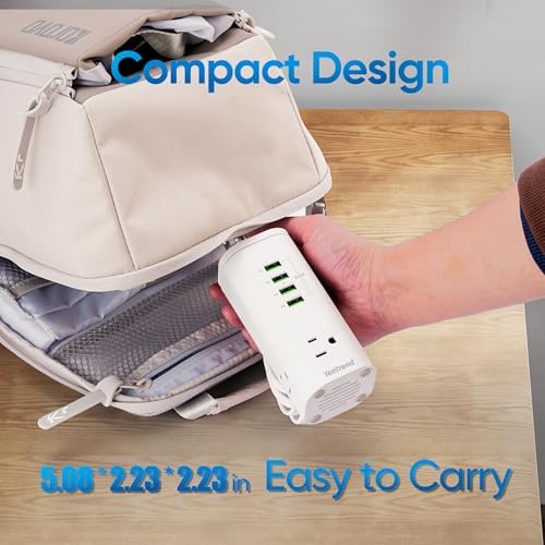 Ten Trend Surge Protector Tower: 160 W Fast Charging Hub with 3 AC Outlets & 8 USB Ports (4 USB-C) – 5 FT Flat Plug Extension for Home Office Efficiency and Device Safety
