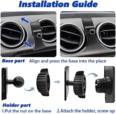 Ford Mustang 2015-2023 Car Phone Mount – Thick Case Compatible Air Vent Holder for Ultimate Navigation Convenience – Hands-Free Cell Cradle Accessory for All Smartphones – Easy Installation & Adjustable Viewing Angles for Enhanced Driving Safety