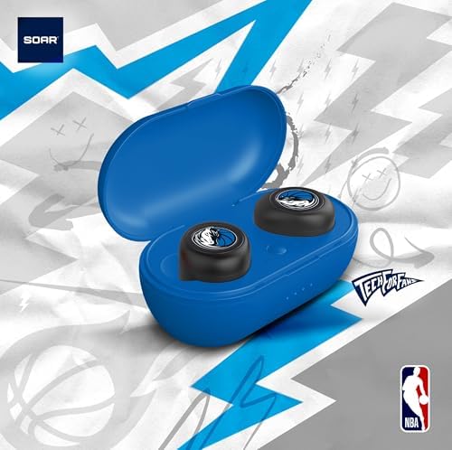 SOAR NBA True Wireless Earbuds V.2 – Elevate Your Audio Experience with State-of-the-Art Bluetooth 5.0, Exceptional Sound Quality, and Official NBA Branding for Ultimate Fan Engagement, Designed for Comfort and Hands-Free Convenience