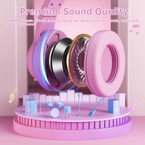 Unleash Your Child’s Potential with Premium USB-C Over-Ear Headphones – Crisp HD Audio, Safe Volume Control for Young Ears, Perfect for Learning and Adventure, Compatible with i Pads, PCs, Tablets – Stylish Foldable Design in Eye-Catching Blue for Ultimate Comfort and Engagement