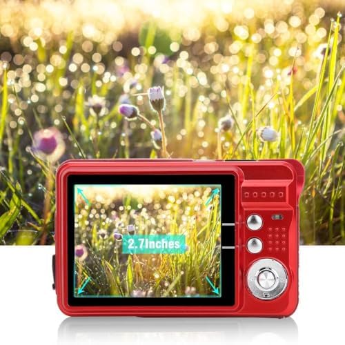 Acuvar 18 MP Digital Camera for Adults & Kids – Compact HD Photography with 2.7″ LCD, Rechargeable Battery, Ideal for Indoor/Outdoor Use & Seamless Sharing – Perfect First Camera for Budding Photographers