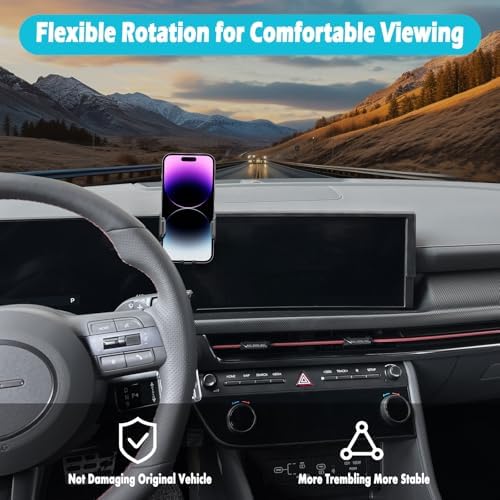 Hyundai Sonata 2015-2017 Car Phone Holder – Universal Mount for 4.7-7” Devices, Thick Case Compatible, 360-Degree Rotation, Effortless Installation – Premium Vehicle Accessory for Safe Navigation and Hands-Free Use