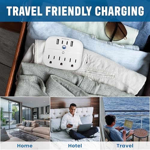 Ultimate Cruise Power Strip with 3.3 ft Extension Cord & Fast Charging USB Ports – Non-Surge Design for Seamless Connectivity on Carnival, Princess & Major Cruise Lines (2025/2026) – Essential Travel Accessory for All Devices