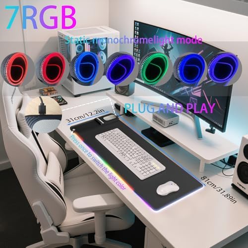 Ultimate RGB Gaming Mouse Pad with 15 W Wireless Charger and Phone Stand – High-Speed Qi-Compatible Charging Desk Mat for Enhanced Gaming Setup and Productivity, Customizable Lighting Modes, Durable Waterproof Design, Ideal Birthday Gift for Tech Enthusiasts and Gamers