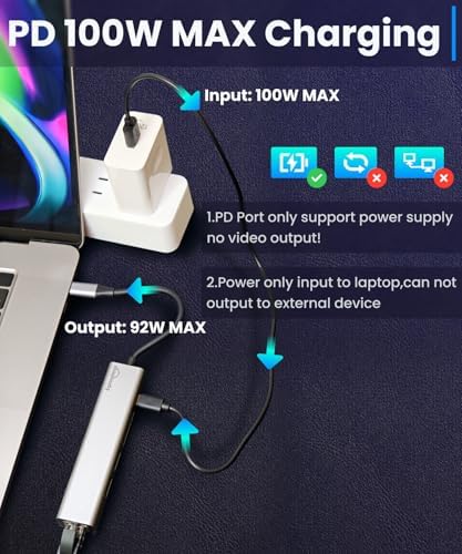 Elevate Your Workspace with the Ultimate USB-C Ethernet Adapter: 100 W Fast Charging Hub for Seamless Multiport Connectivity – Perfect for Laptops, Mac Books & Chromebooks – Experience Blazing Gigabit Ethernet Speeds & 5 GB USB 3.0 for Quick Data Transfer & Effortless Media Management