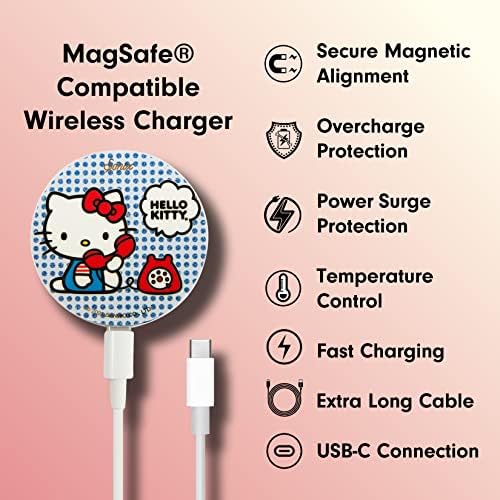 Sonix x Sanrio Hello Kitty & Care Bears Magnetic Mag Safe Charger for i Phone 12-16 Series | 6.5 ft USB-C Fast Wireless Charging Cable | Stylish, Playful, and Efficient Power Solution for Your Device