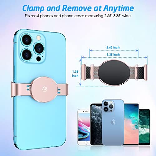 Wix Gear Magnetic Phone Clamp for Car Mount – Durable Metal Clip for Effortless Attachment and Removal – Universal Compatibility with Wireless Charging – Streamlined Design for Safe Navigation and Calls – Essential Accessory for Modern Drivers