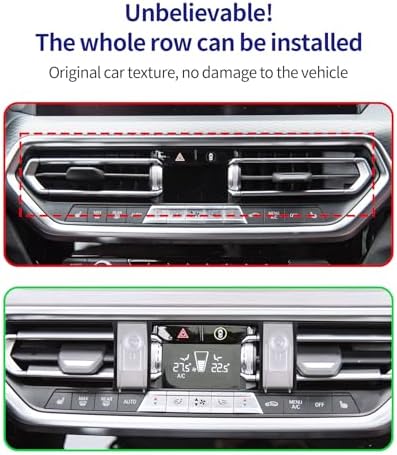 Ultimate 360° Rotating Car Phone Holder for 2022-2024 BMW X3 & 2022-2025 BMW X4 – Premium Mobile Device Mount for Effortless Hands-Free Navigation and Stylish Interior Enhancement, Quick No-Tool Installation, Compatible with All Smartphones