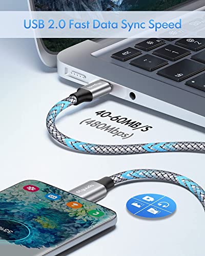 Ultra-Durable 16 ft USB C to USB C Cable – High-Speed PD Charging Cord with Braided Design, Ideal for Samsung Galaxy S21, Pixel, i Pad Pro 2020 & More – Unmatched Length for Ultimate Convenience and Performance