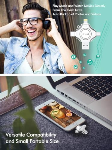 Revolutionize Your File Management with the MFi Certified i Diskk 128 GB Flash Drive – Ultimate 4-in-1 Storage Solution for i Phone 15, 16, i Pad & More! Seamlessly Transfer Photos, Videos & Files Across i OS, Android, Samsung, Type-C & Mac Book – Lightning-Fast USB 3.0 Speed & Enhanced Compatibility for All Your Devices! Perfect for Expanding Your Digital Library with Compact, Durable Design!