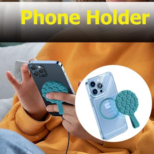 Stylish Pink Silicone Magnetic Suction Cup Phone Mount – Ideal Hands-Free Holder for i Phone Mag Safe Cases, Perfect for Tik Tok, Video Calls, and Shower Use – Unmatched Stability on Any Flat Surface for Everyday Convenience