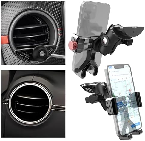 Revolutionary Aluminum Smartphone Holder for Ford F-150, Expedition & Super Duty | 360° Adjustable Vent Mount for i Phone & Android | Sturdy Durability Meets Chic Design | Installs Effortlessly for Integrated Vehicle Use and Enhanced Safety