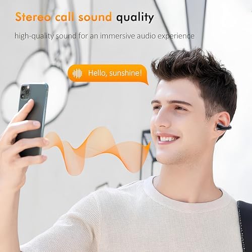 Advanced Wireless Bluetooth Earbuds with Customizable Sound Profile – 20 Hours of Playtime, Superior Noise Cancellation, and Ergonomic Design for Ultimate Comfort – Compatible with i Phone and Samsung – Sleek White Finish with LED Battery Indicator for Modern Audiophiles