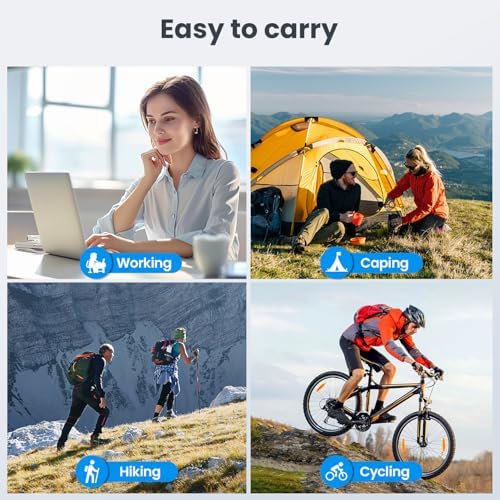 Massive 50000 m Ah Portable Power Bank with Dual Built-in Cables – 22.5 W Fast Charging for i Phone 16/15/14/13 Pro & Samsung Galaxy – Multi-Device Charging for Camping, Hiking & Outdoor Adventures – LED Display & Comprehensive Safety Features Included