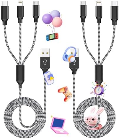 Ultimate 4-in-1 Fast Charging Cable – 65 W Multi-Device Charger with E-Mark Chip for i Phone 16/15/14/13, i Pad, and Laptops – High-Speed USB-C/Lightning Connectivity for Enhanced Performance and Versatility