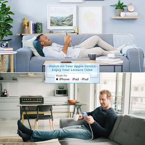 20 W USB-C Fast Charging Block Set for i Phone 16 & 15 Series – 3-Pack with 6 ft Durable Cables for Rapid Power Delivery – Perfect for i Phone, Air Pods, and i Pad – Compact, Versatile Charging Solution for On-the-Go Users