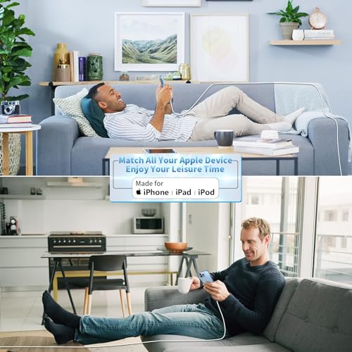 Power Up Your Devices: 20 W Fast Charging Duo Kit for i Phone 16 & 15 – Includes Two 6 FT Woven Type-C Cables for Enhanced Durability and Versatility – Perfect for i Pad Pro & Air Pods – Experience Rapid Charging with Unmatched Portability and Reliability