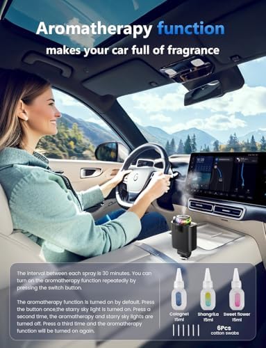 Experience Ultimate Comfort on the Road with the Starlight 5-in-1 Retractable Car Charger & Aromatherapy Diffuser – Fast Charging for i Phone 16/15 and More, Dual USB-C Cables, and a Soothing Essential Oil Atmosphere for Enhanced Relaxation.