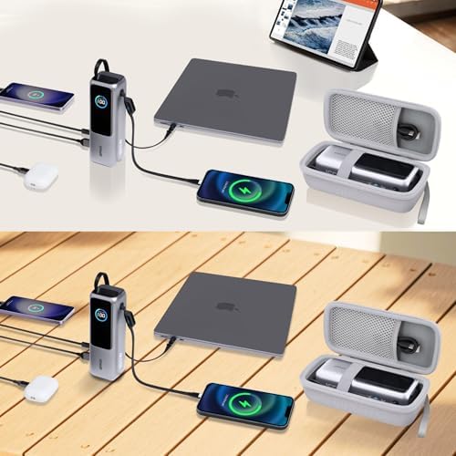 Premium Hard Travel Case for Anker 25,000 m Ah Laptop Power Bank – Shockproof, Water-Resistant Protection with Accessory Storage – Tailored for Anker Zolo A1695 Charger – Compact, Lightweight Design for Ultimate Portability and Organization – Securely Holds Power Bank and Cables for Travel and Daily Use – Ideal Storage Solution for On-the-Go Power Needs – Durable, Stylish Black Case for Enhanced Longevity and Safety – Keep Your Anker Power Bank in Pristine Condition During Adventures and Commutes – Travel Ready with Comfortable Wrist Strap for Easy Carrying – Perfect for Protecting Your High-Capacity Power Bank from Drops, Dust, and Scratches – Accessory Mesh Pocket for Convenient Storage of i Phone Charger and Cables – Designed for Maximum Functionality and Compatibility for Anker 25000 m Ah Laptop Chargers.