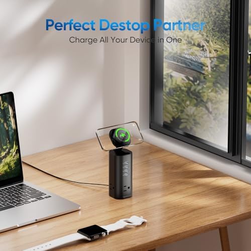 Ten Trend Surge Protector Tower: 160 W Fast Charging Hub with 3 AC Outlets & 8 USB Ports (4 USB-C) – 5 FT Flat Plug Extension for Home Office Efficiency and Device Safety