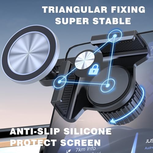 Mag Safe Magnetic Phone Mount for Tesla Model Y & Model 3 (2024) – Non-Adhesive, Universal Fit, Effortless Installation, Enhanced Safety & Style – Ultimate Accessory for Your Tesla Driving Experience