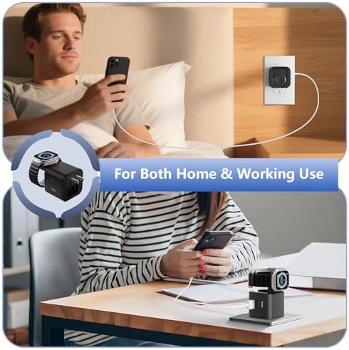 High-Speed 3-in-1 i Watch Charger: Versatile USB-C Multiport Power Adapter for i Phone 12-16, i Pad Pro & Samsung Galaxy – Compact Travel Essential for Quick and Efficient Device Charging