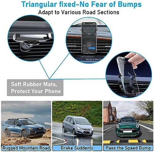 Toyota Tundra & 2 nd Gen Sequoia Magnetic Phone Holder for Air Vent (2007-2013) – Anti-Shake 360° Rotation Dashboard Stand – Premium Black Automotive Accessory for Safe Hands-Free Navigation and Streaming