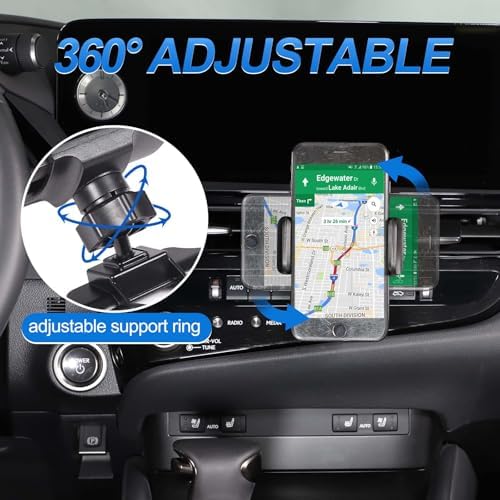 Phone Mount for 2022-2024 Lexus ES 250 350 300h, Phone Holder Mount for Dashboard Air Vent Fit for iPhone & All Smartphones (Style A) – Enhanced Compatibility and Speed