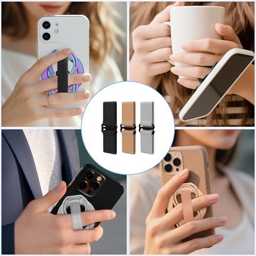 Elevate Your Smartphone Experience with RESPECTED-BRO 4-in-1 Magnetic Phone Grip Stand – Ultimate Kickstand, Secure Finger Strap, and Universal Compatibility for i Phone & Android (Silver) – Perfect for Hands-Free Convenience and Enhanced Usability