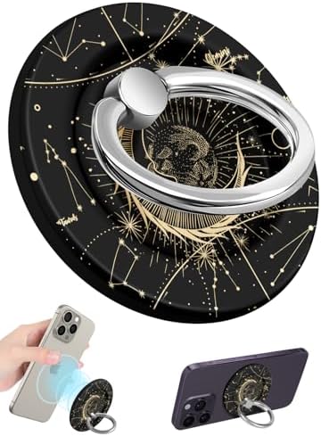 Tycamp Vintage Floral Magnetic Phone Grip – Chic Mag Safe-Compatible Ring Holder for i Phone 16/15/14/13/12 Series – Adorable & Practical Phone Stand for Women and Girls – Superior Grip for Safe Handling & Effortless Selfie Capture