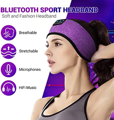 Revolutionary Wireless Sleep Headband with HD Sound: Ultimate Comfort Bluetooth Earphones for Relaxation, Fitness, and Travel – Sweat-Resistant Eye Mask for Active Lifestyles and All-Night Use
