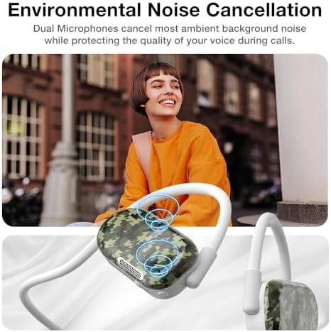 Purity Air Open Ear Headphones – Advanced True Air Conduction Wireless Bluetooth Earbuds with Dual Mic for Clear Calls – Ergonomic, Sweat-Resistant Design for Active Lifestyles – Compatible with i Phone & Android – Ultimate Comfort and Audio Awareness