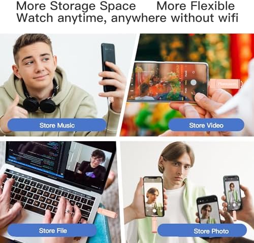 128 GB Photo Stick for i Phone – Ultimate USB Flash Drive for Seamless Photo and Video Storage Across i OS, Android & PC – No App Needed, High-Speed Transfer, and Compact Design for Effortless Media Management