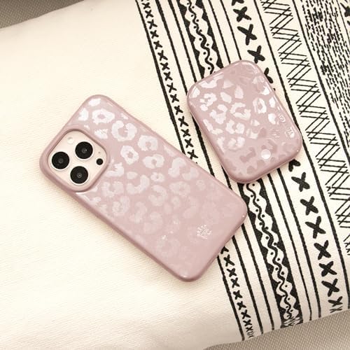 Stylish Hot Pink Leopard VELVET CAVIAR Magnetic Power Bank – Mag Safe Compatible Slim Charger for i Phone 12, 13, 14, 15 – Fast 5000 m Ah Portable Battery Pack with USB-C for Effortless Charging on the Go