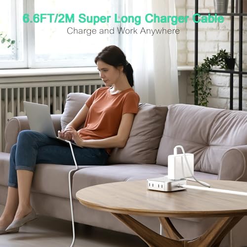 Ultra-Fast 140 W USB-C Power Adapter for Mac Book Pro/Air & USB-C Devices – Includes 6.6 ft Mag3 E-Marker & 100 W Type C Charging Cables – Maximum Compatibility & Rapid Charging for M3, M2, M1 Models – Smart Protection Technology for Optimal Efficiency – Ideal for i Phone 15 & Samsung Galaxy Series