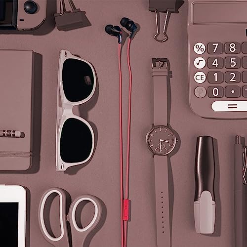 Panasonic Ergo Fit Wired Earbuds with Microphone – Superior Sound Quality with Ergonomic Comfort, Universal 3.5 mm Jack Earphones for Phones and Laptops in Stylish Metallic Purple – Custom-Fit Earpieces (S/M/L) for Optimal Audio Experience and Hands-Free Calls – RP-TCM125-VA